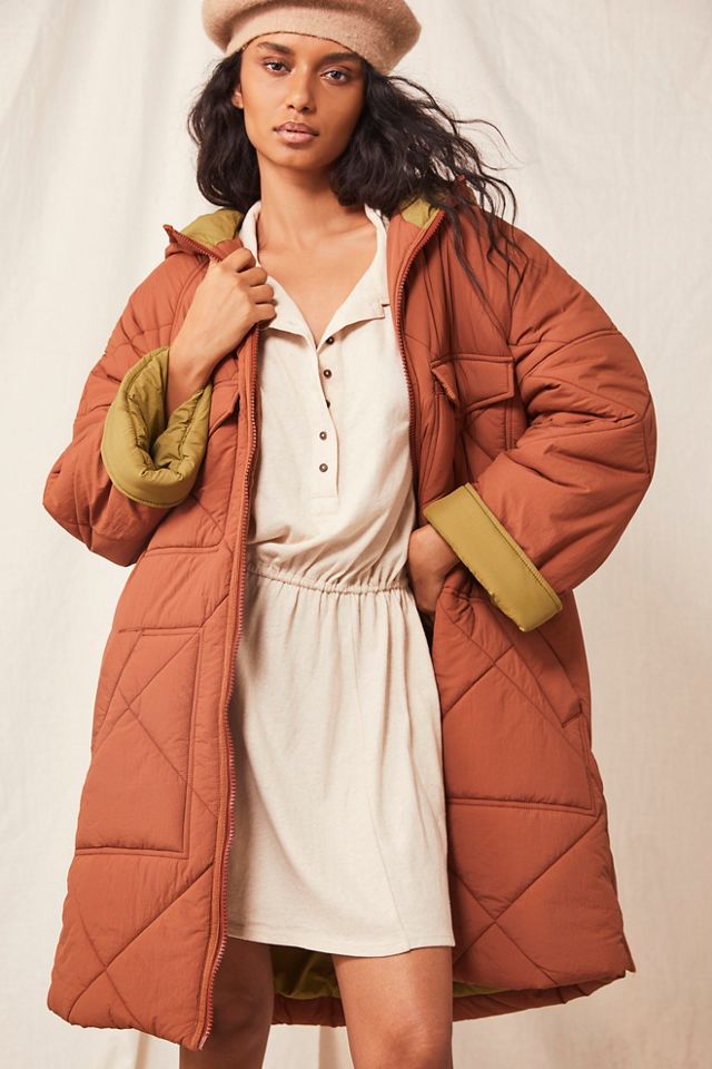 Free people long puffer coat shop