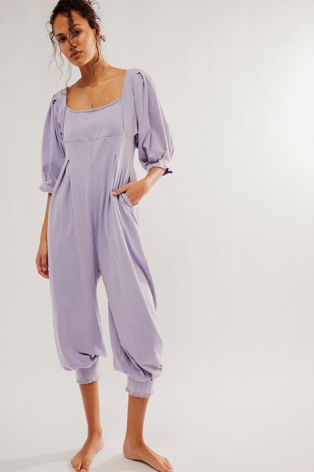 Free people purple sales jumpsuit