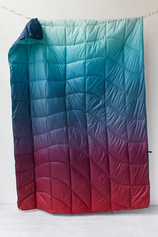 RUMPL Printed Nanoloft Blanket at Free People in Crisp Fade