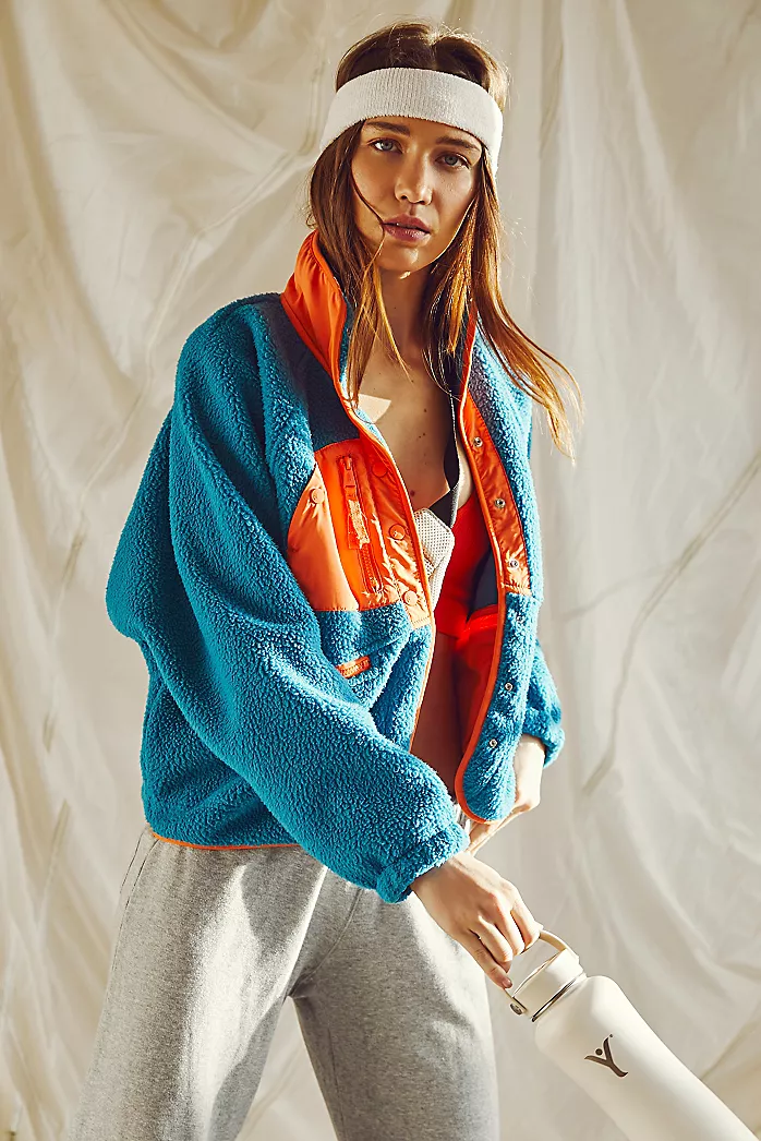 Hit The Slopes Colorblock Jacket by Free People, available on freepeople.com for $148 Kaia Gerber Outerwear SIMILAR PRODUCT