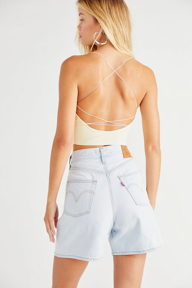 Levi's Pleated Ribcage Shorts | Free People