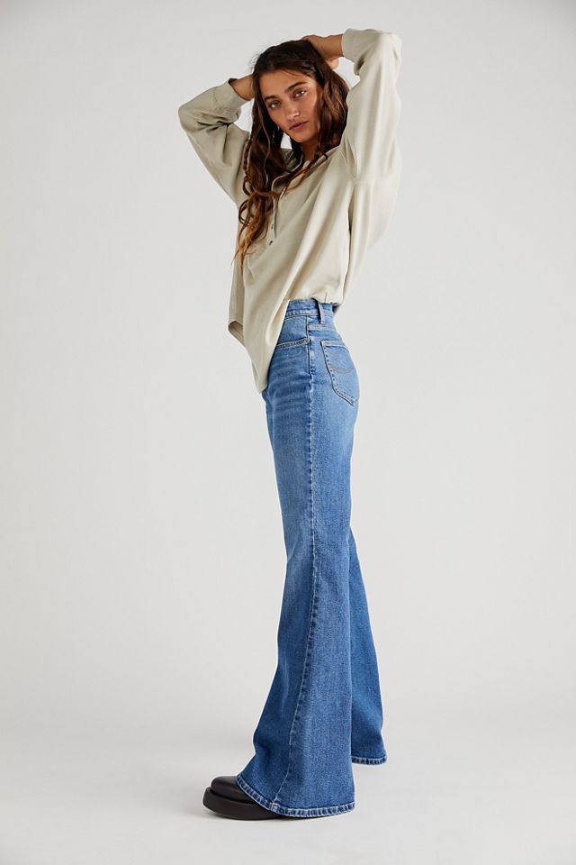 Lee High-Rise Flare Jeans | Free People