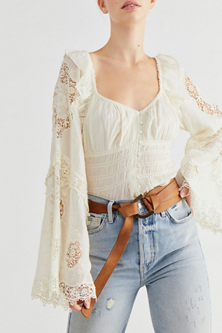 Waltz Waist Belt by FP Collection at Free People in Cognac, Size: S/M