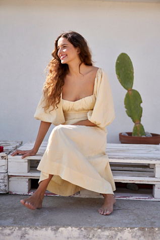 free people oasis midi dress white Free People Oasis Midi Dress in White