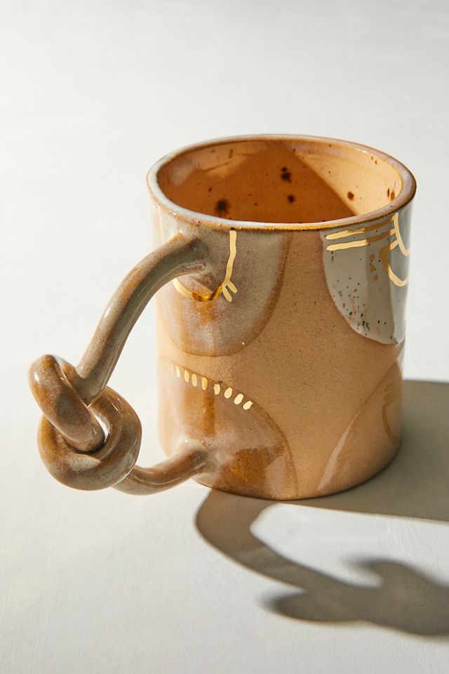 Curious Clay Gold Luster Knot Mug #1