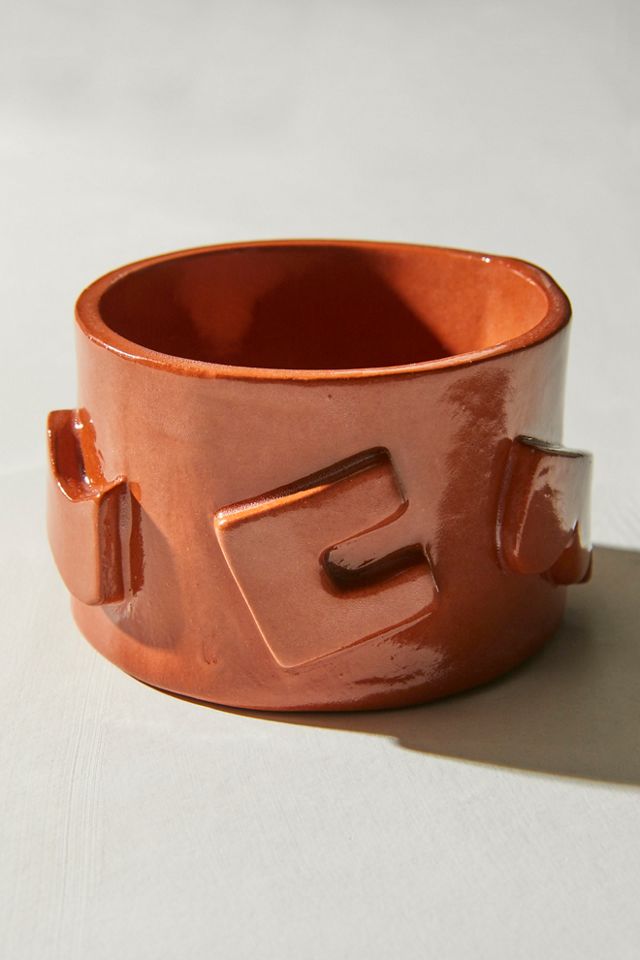 Curious Clay Red Whiskey Cup #1
