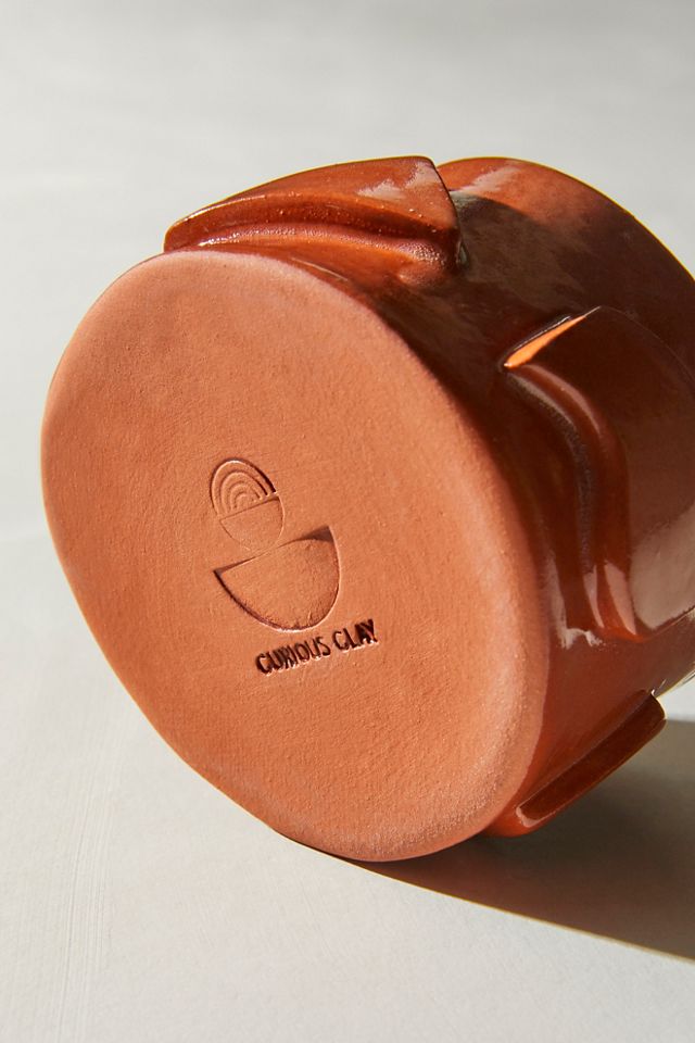 Curious Clay Red Whiskey Cup #2