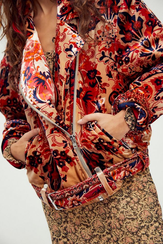 Veste de motard en velours Bailey #1
