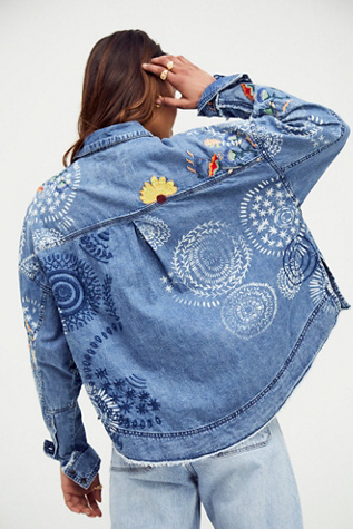 free people embroidered denim