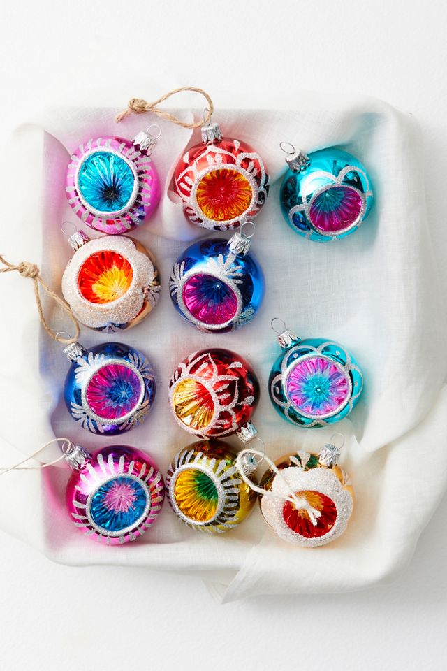 Hand Blown Set Of Glass Ornaments