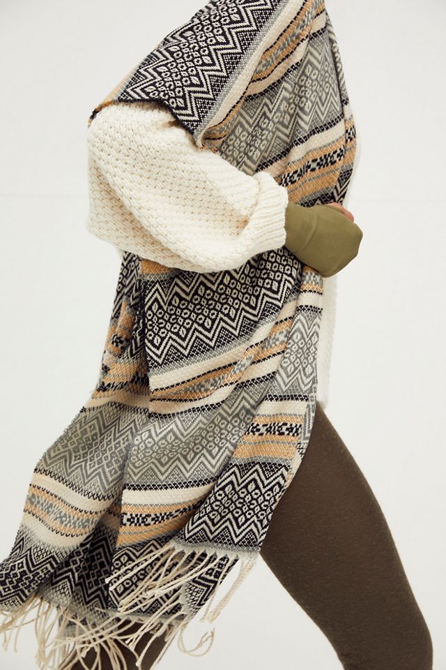 Kimono à franges et à rayures Traveler #1