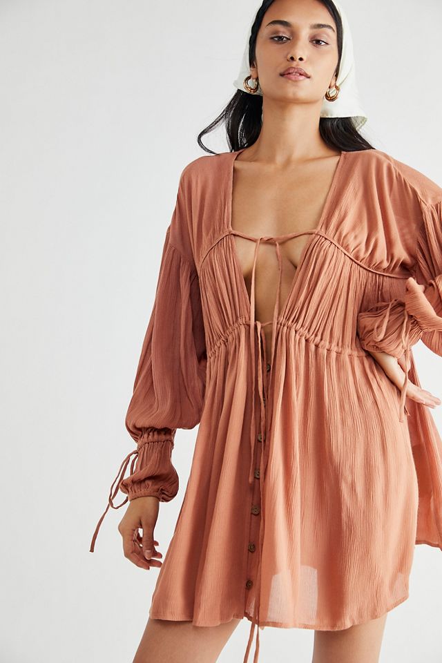 knee length dresses for ladies Free People FP One Zinnia Mini Dress – White Chocolate Couture main image 1