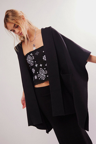 All I Need Cozy Hooded Kimono at Free People in Black