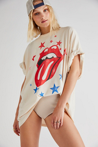 Free people rolling stones sweatshirt sale