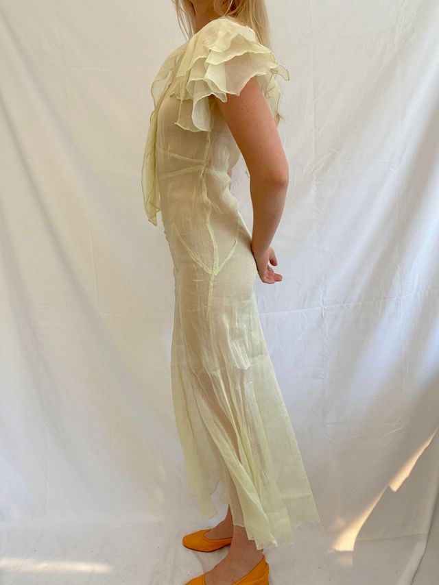 Light Green Organza Dress Selected by Eveliina Vintage #2