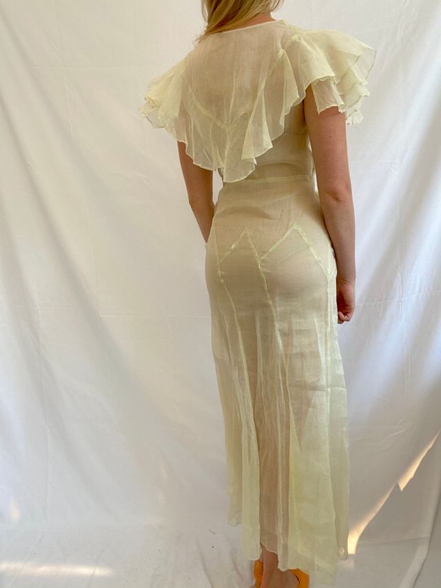 Light Green Organza Dress Selected by Eveliina Vintage #3