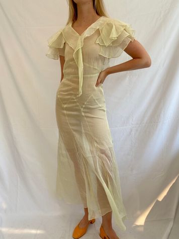 Light Green Organza Dress Selected by Eveliina Vintage