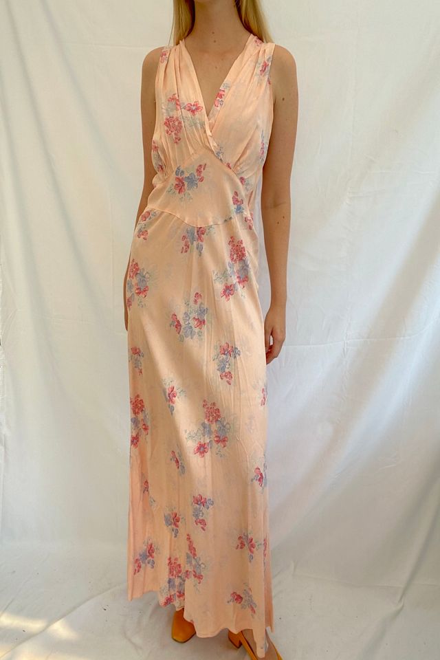 Hibiscus Floral Print Slip Selected by Eveliina Vintage #1