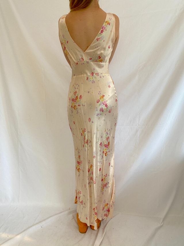 Pink Floral Print Slip Selected by Eveliina Vintage #4