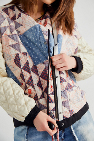 free people rudy quilted bomber