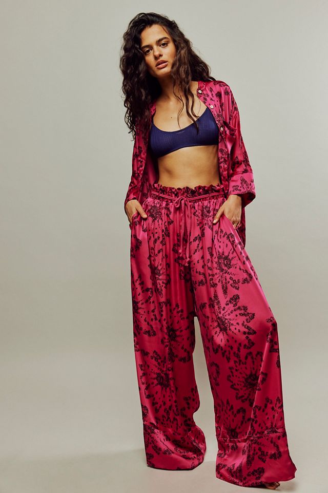 Free People Goddess Lounge Pants in White