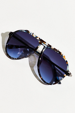 Ventura Oversized Aviator Sunglasses at Free People in Indigo