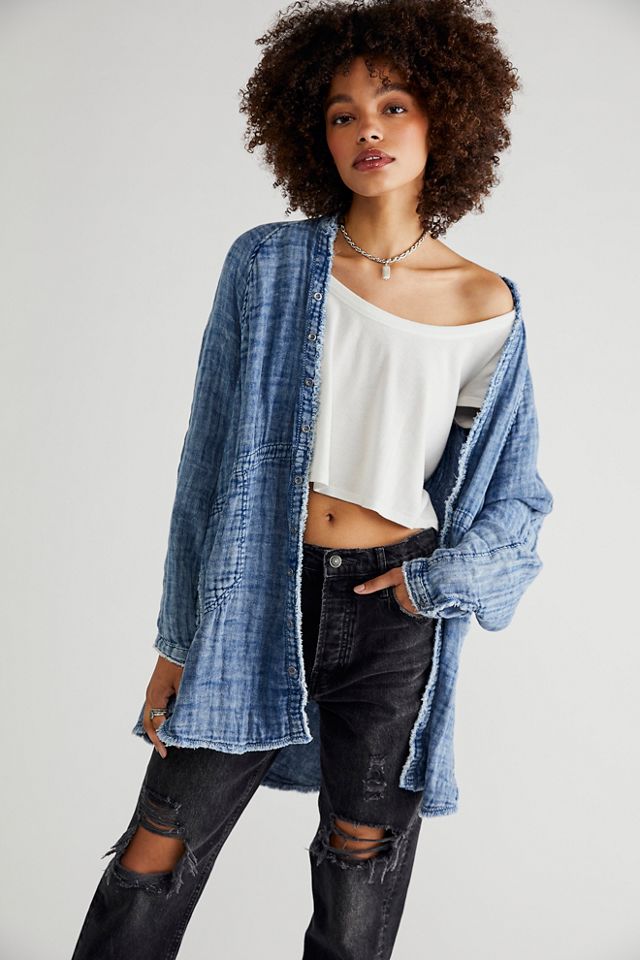 We The Free Summer Daydream Indigo Buttondown #5