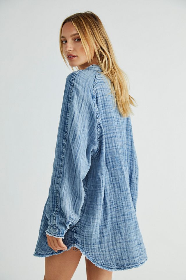 We The Free Summer Daydream Indigo Buttondown #1