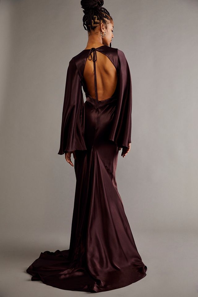 Shona Joy Circle Sleeve Backless Maxi Dress #1
