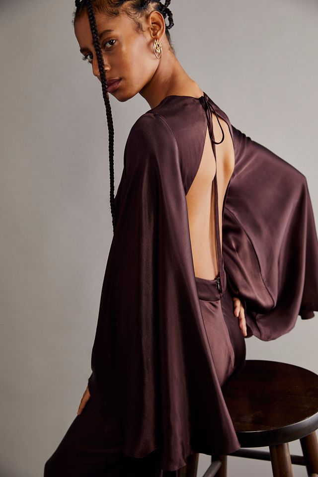 Shona Joy Circle Sleeve Backless Maxi Dress #3