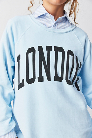 Classic Crew Sweatshirt by Original Retro Brand at Free People in Vintage Sky London, Size: XS