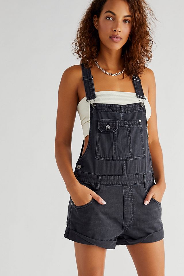 Baggy store short overalls