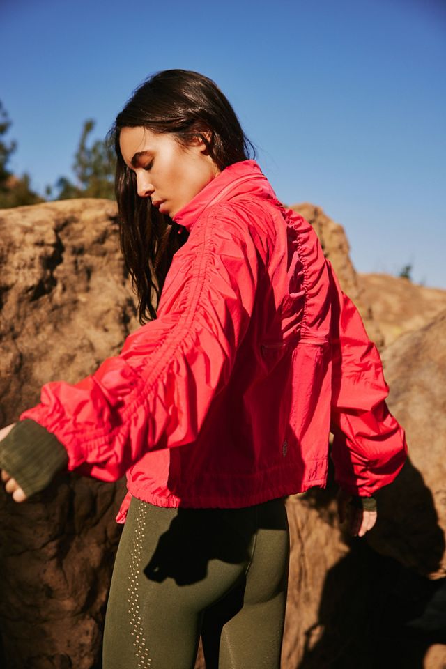 Buy Free People Hit The Trails Fleece Jacket - Mauve Swoon At 34% Off