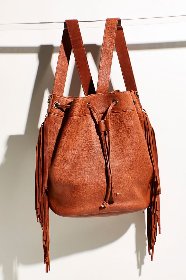 Free People Leather Drawstring hotsell Shoulder Bag/Backpack