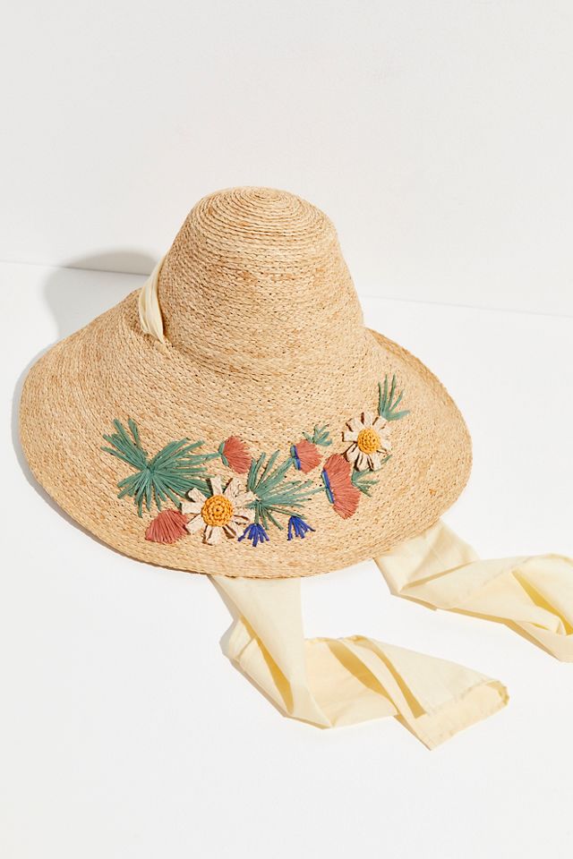 Embroidered best sale beach hat