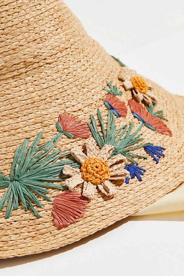 Wildflower Embroidered Straw Hat #1