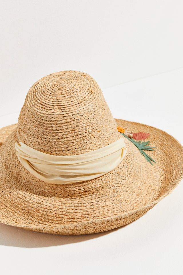 Wildflower Embroidered Straw Hat #2