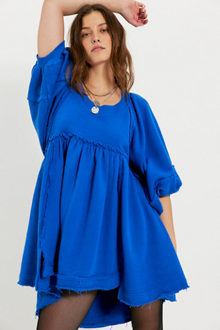 Sunchild Babydoll Tunic by Free People in Blue, Size: S