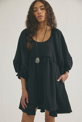 Sunchild Babydoll Tunic at Free People in Black, Size: Small
