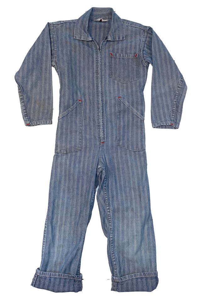 Vintage Kids ' Hickory Stripe Mechanic' Coveralls Selected by Deal Gone