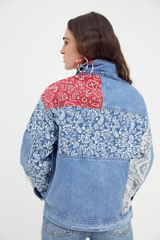 free people snake trucker jacket