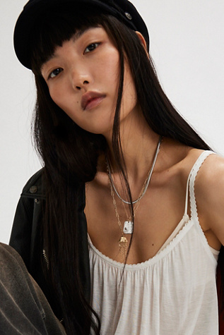 Oversized Coin Necklace at Free People in Jellyfish