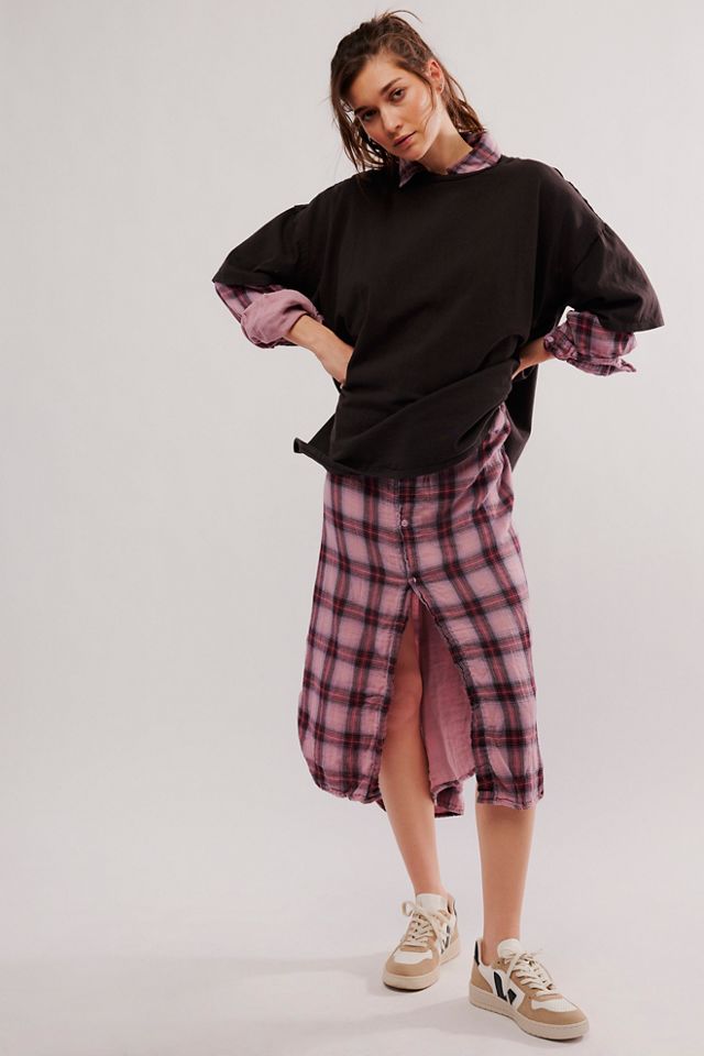 CP Shades Plaid Maxi Top #2