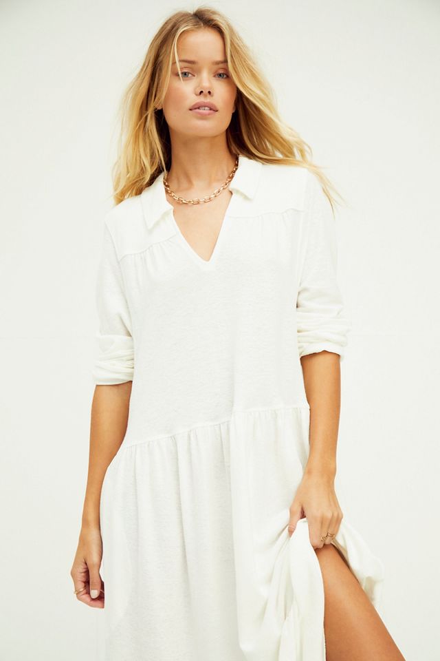 Free people sale white midi dress