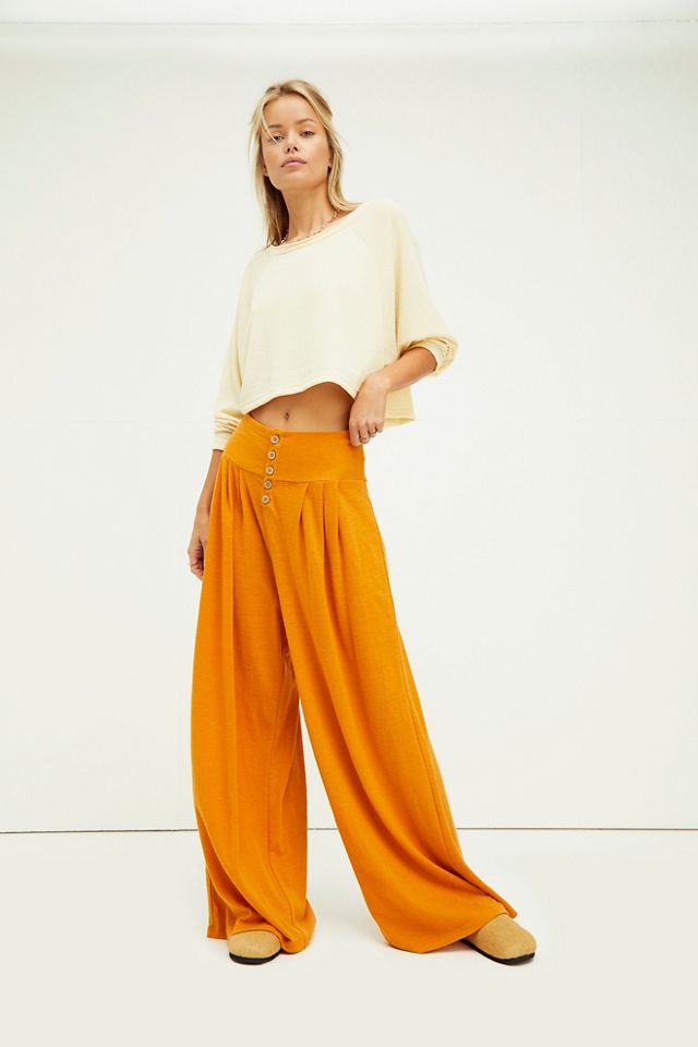 Free people yellow pants hotsell