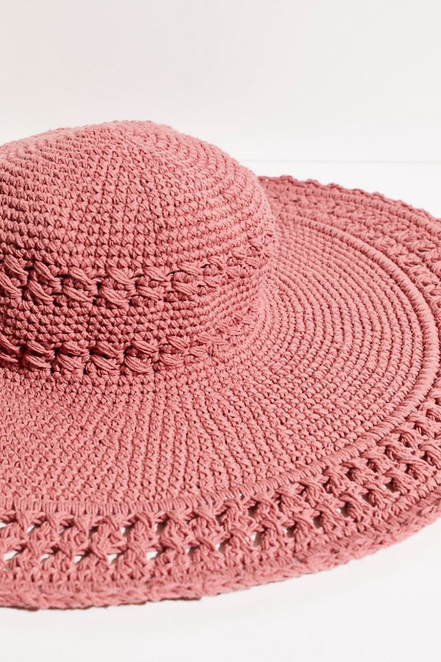 Gemma Wide Brim Crochet Hat | Free People display picture 1