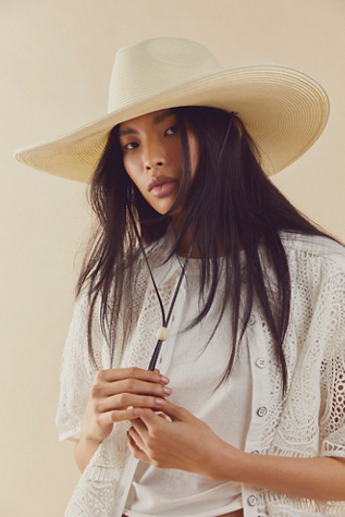 Arizona Packable Wide Brim Hat at Free People in White