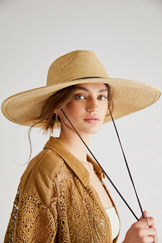 Arizona Packable Wide Brim Hat at Free People in Toast