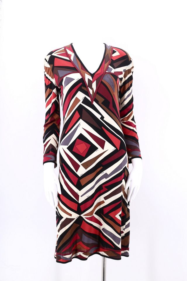 Emilio Pucci 1960s Vintage Jersey Print Dress