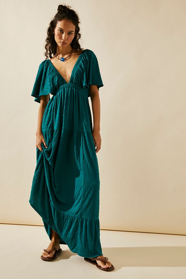 Free people teal clearance dress